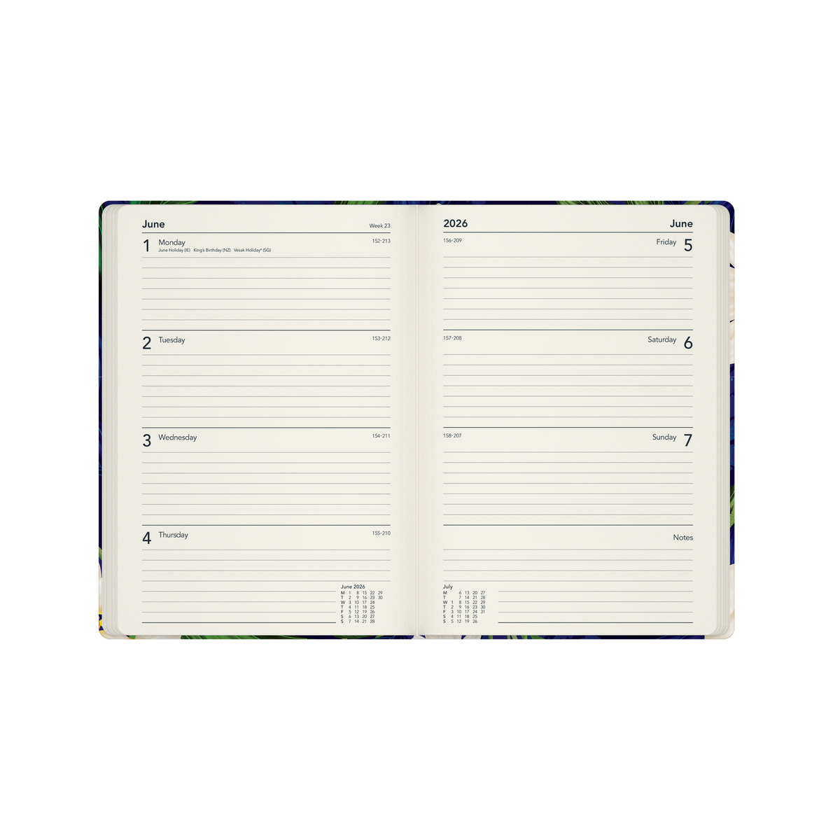 Collins 2026 Calendar Year Diary - Lifestyle Down the Garden Path A5 Recycled WTV Hardcover - Flower