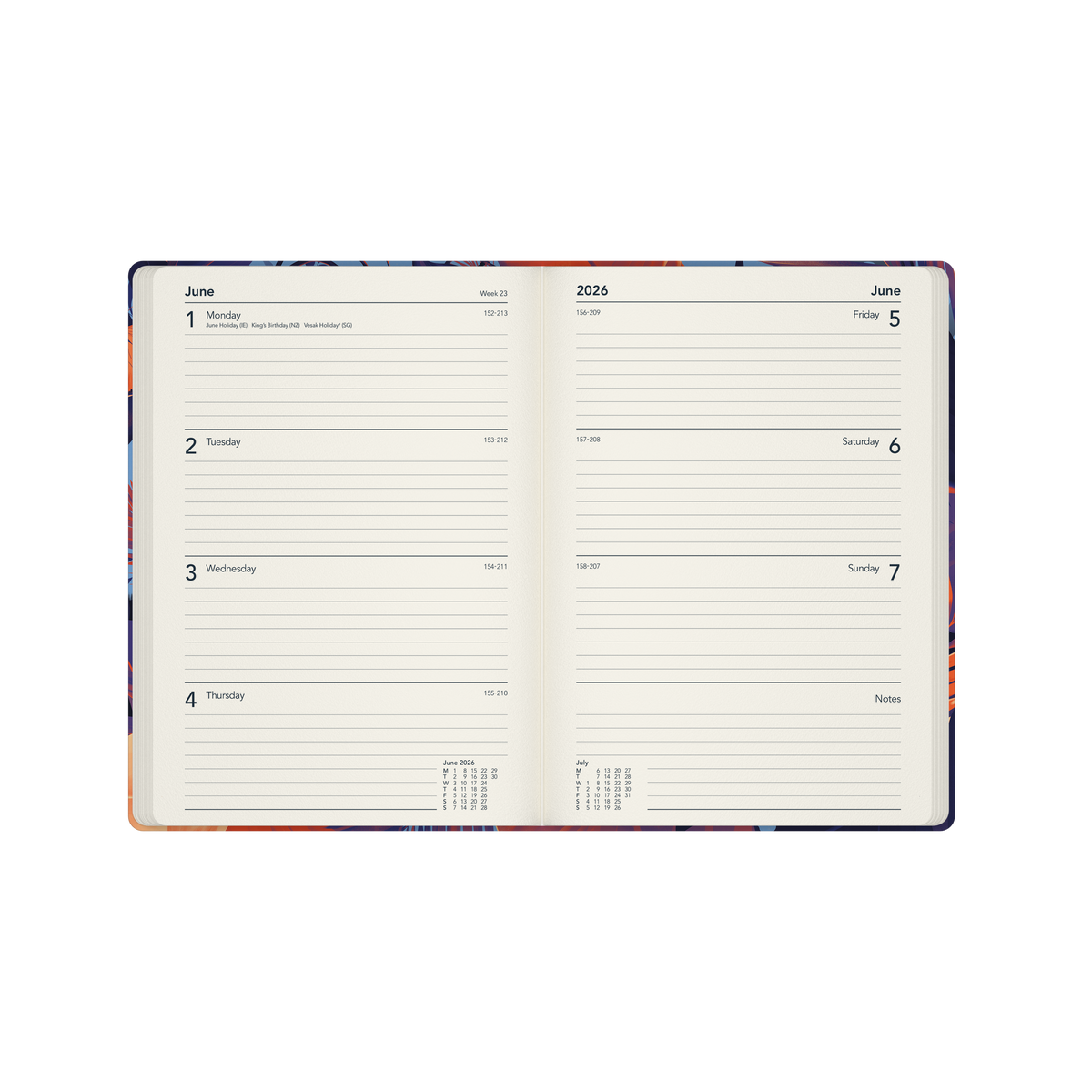 Collins 2026 Calendar Year Diary - Lifestyle Down the Garden Path A5 Recycled WTV  Hard Cover - Toucan