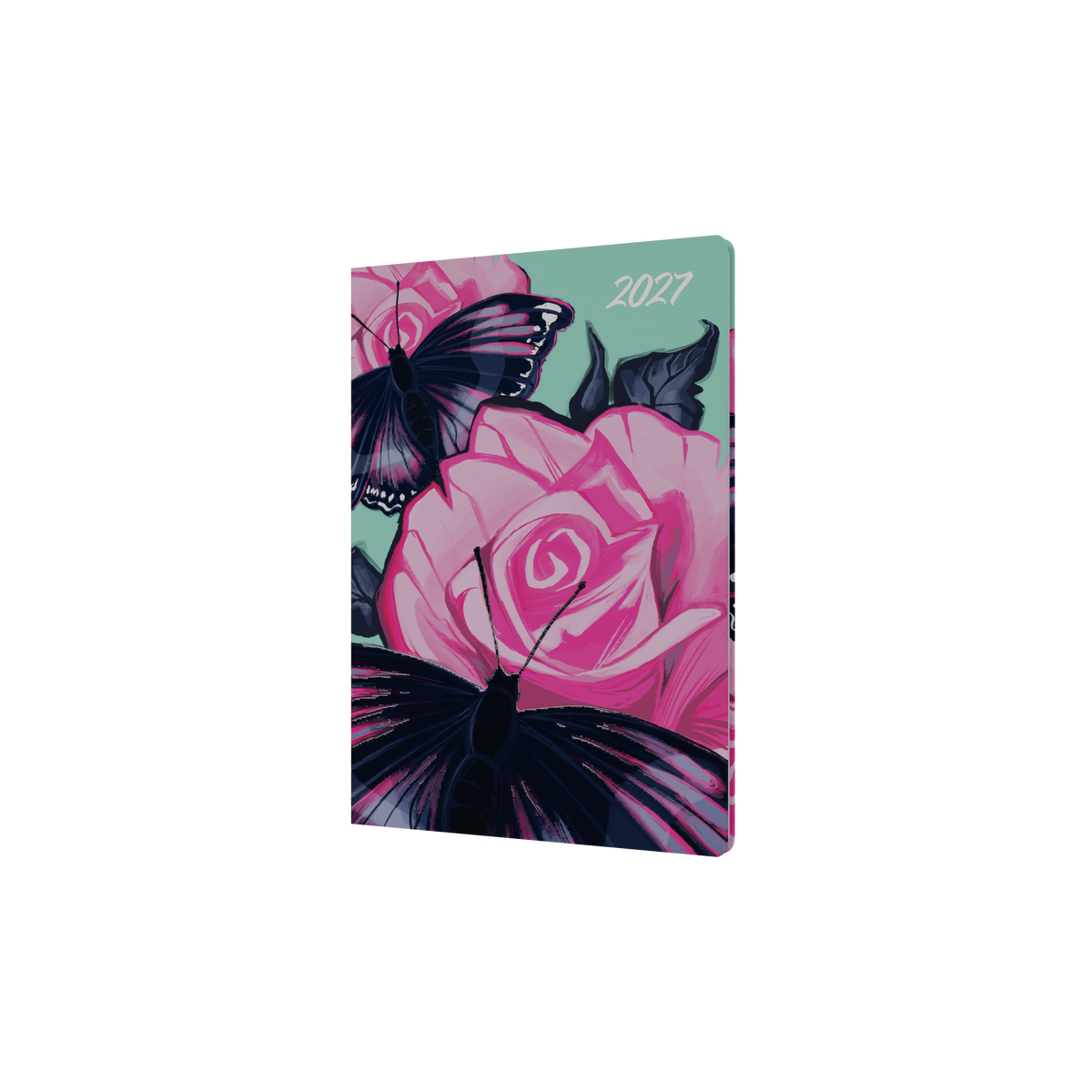 Collins 2027 Calendar Year Diary - The Roses A5 Week to View Butterfly