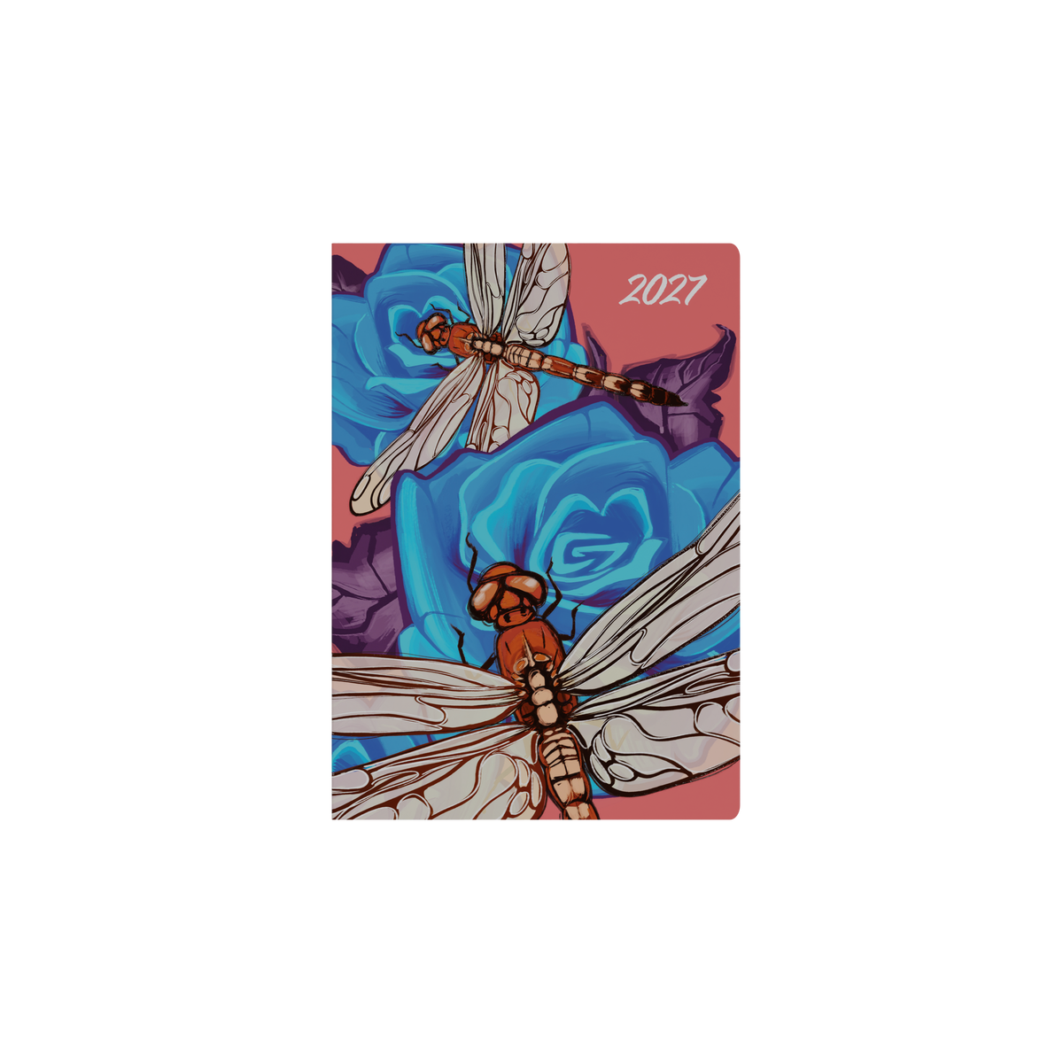 Collins 2027 Calendar Year Diary - The Roses A5 Week to View Dragonfly