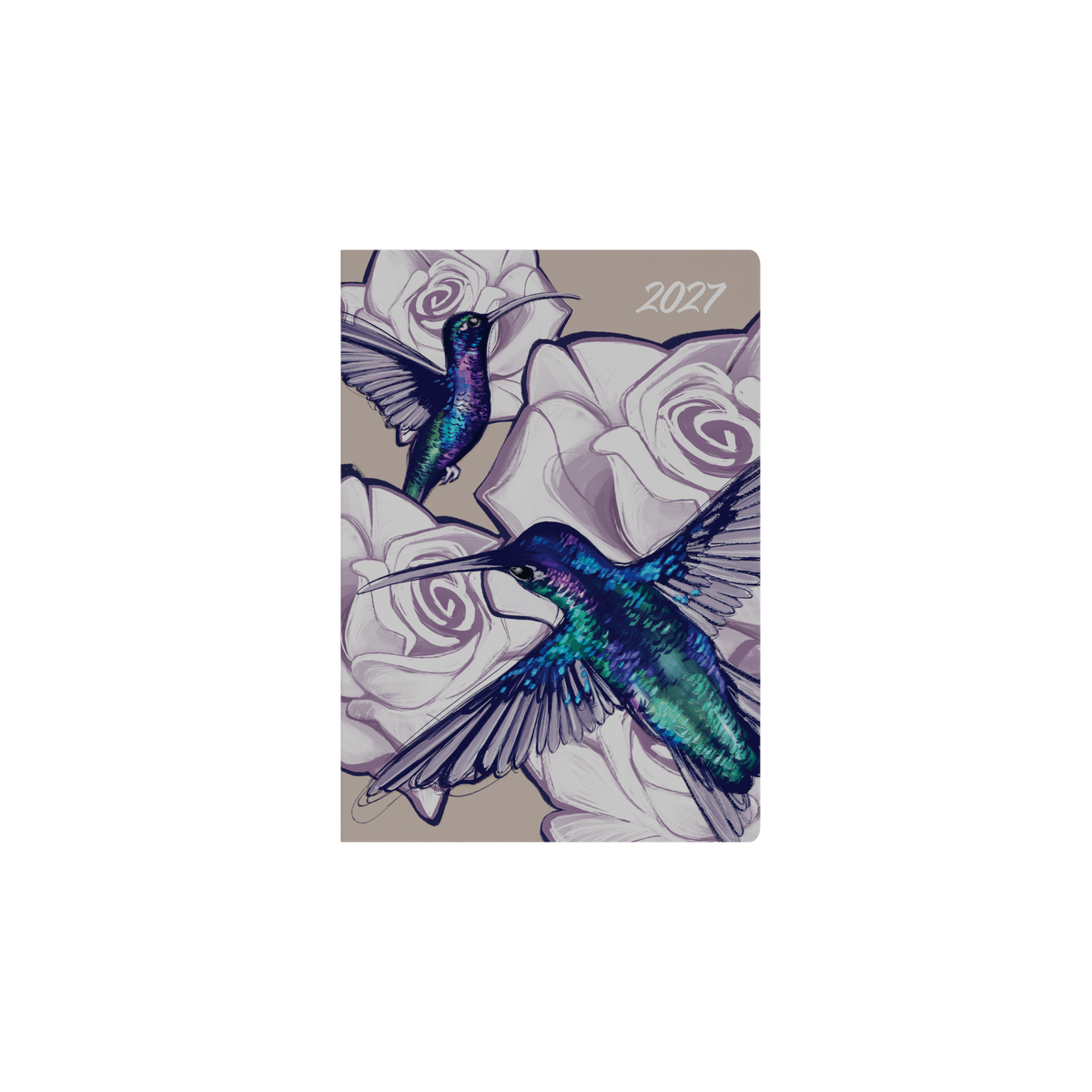 Collins 2027 Calendar Year Diary - The Roses A5 Week to View Hummingbird
