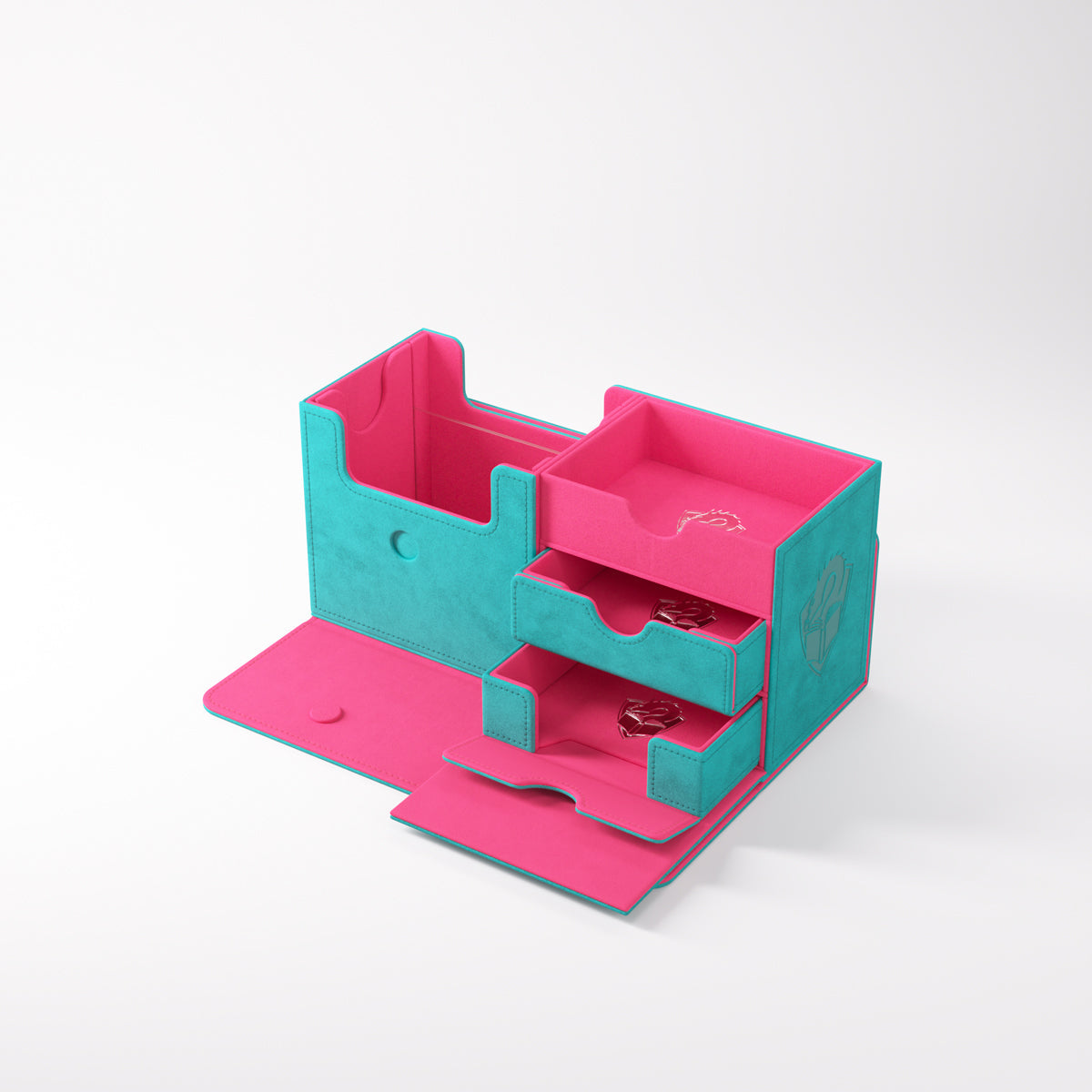 Gamegenic The Academic 133+ XL Premium Deck Box - Tolarian Edition - Teal / Pink