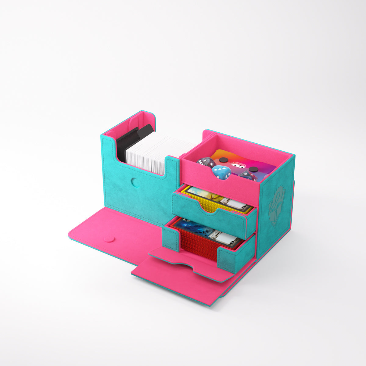 Gamegenic The Academic 133+ XL Premium Deck Box - Tolarian Edition - Teal / Pink