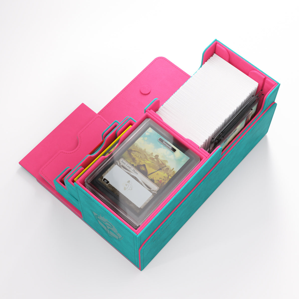 Gamegenic The Academic 133+ XL Premium Deck Box - Tolarian Edition - Teal / Pink