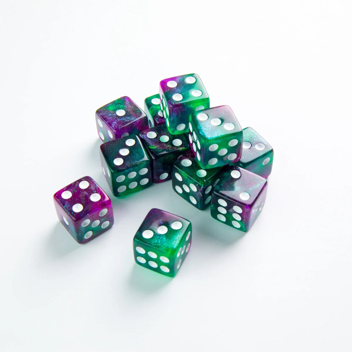 Gamegenic D6 Dice Set - Galaxy Series - Aurora (12x 16mm D6)