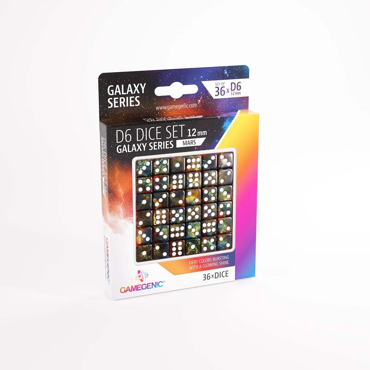 Gamegenic D6 Dice Set - Galaxy Series - Mars (36x 12mm D6)