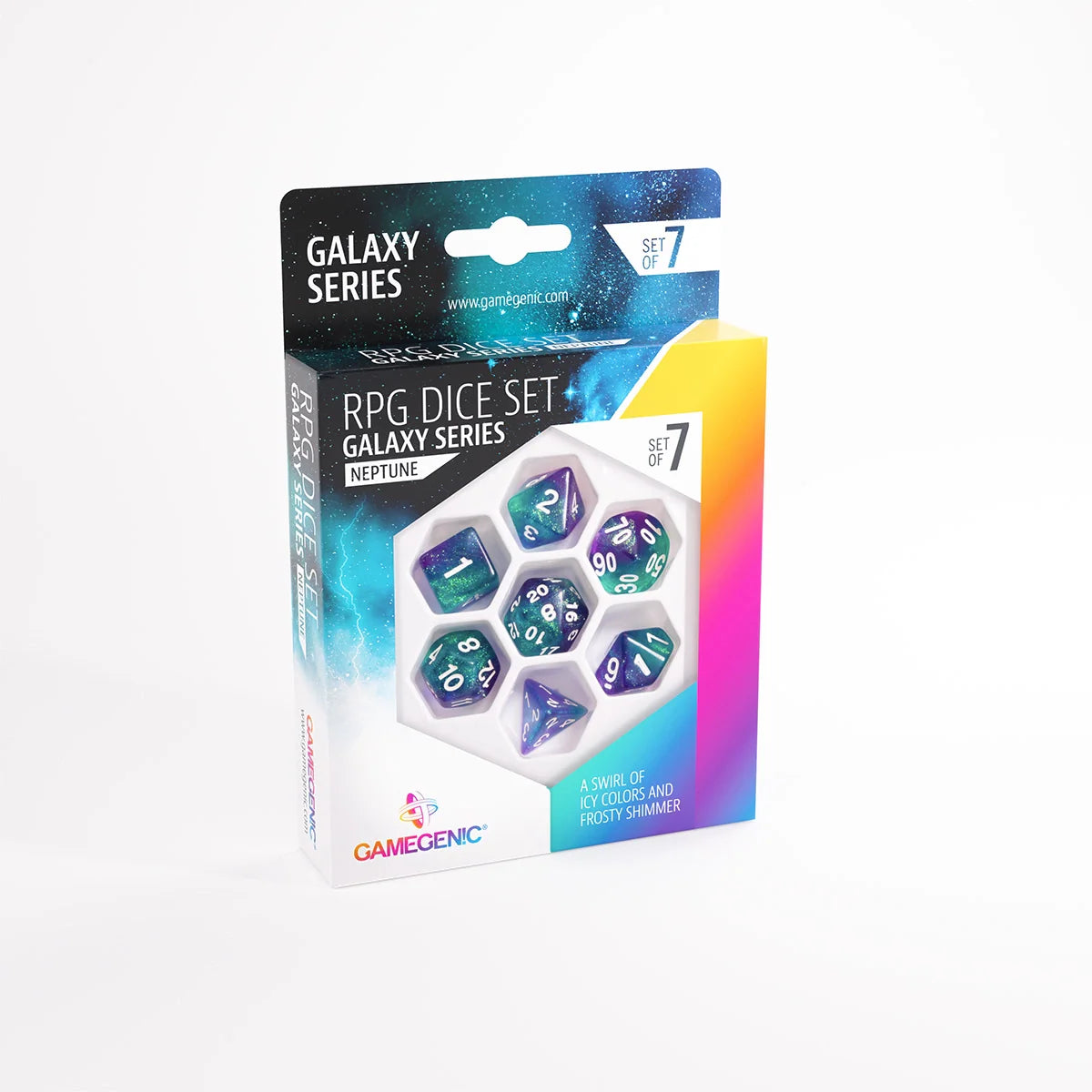 Gamegenic RPG Dice Set - Galaxy Series - Neptune