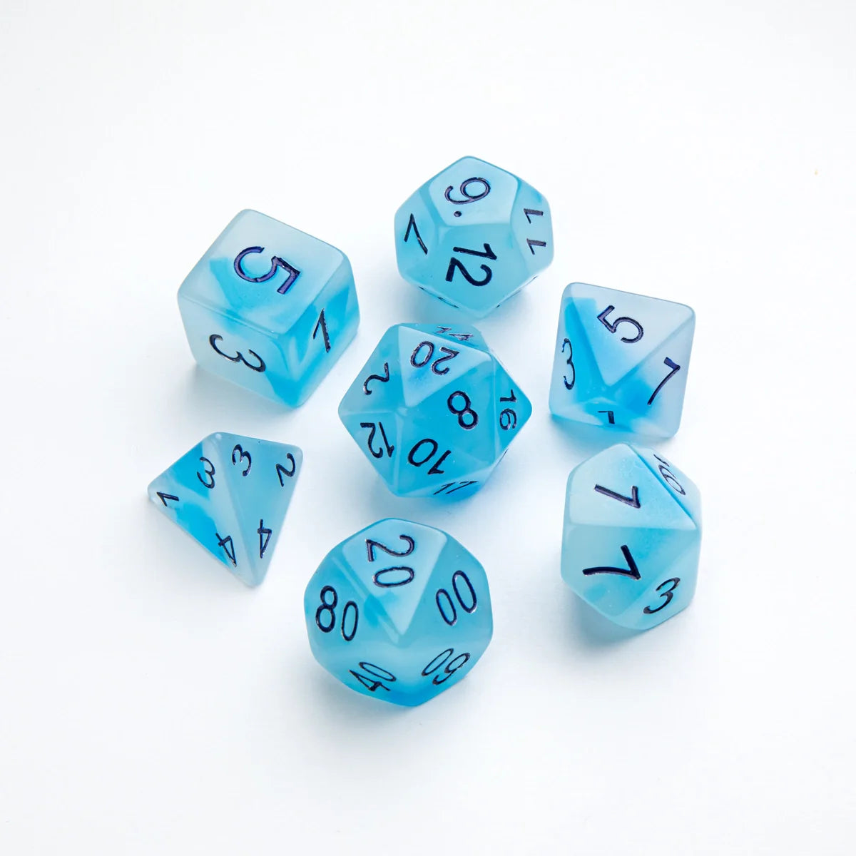 Gamegenic RPG Dice Set - Glow Series - Icy Crumbs