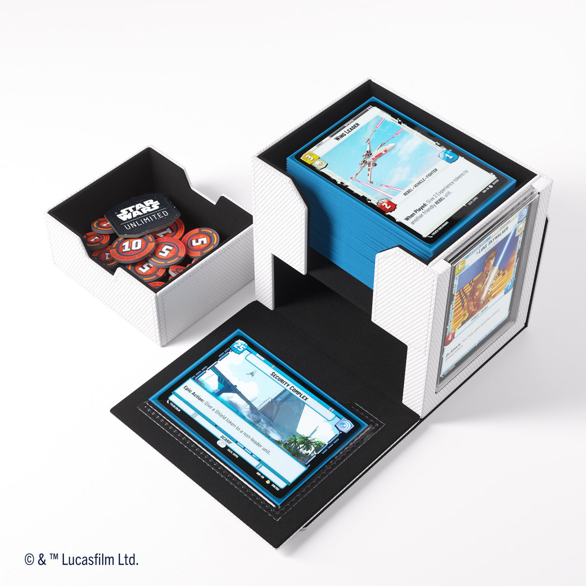 Gamegenic Star Wars: Unlimited Deck Pod Premium Deck Box - White / Black