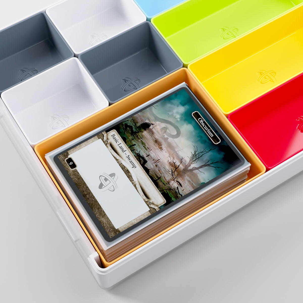 Gamegenic Token Silo Convertible Advanced Storage Box - White/Multicolour