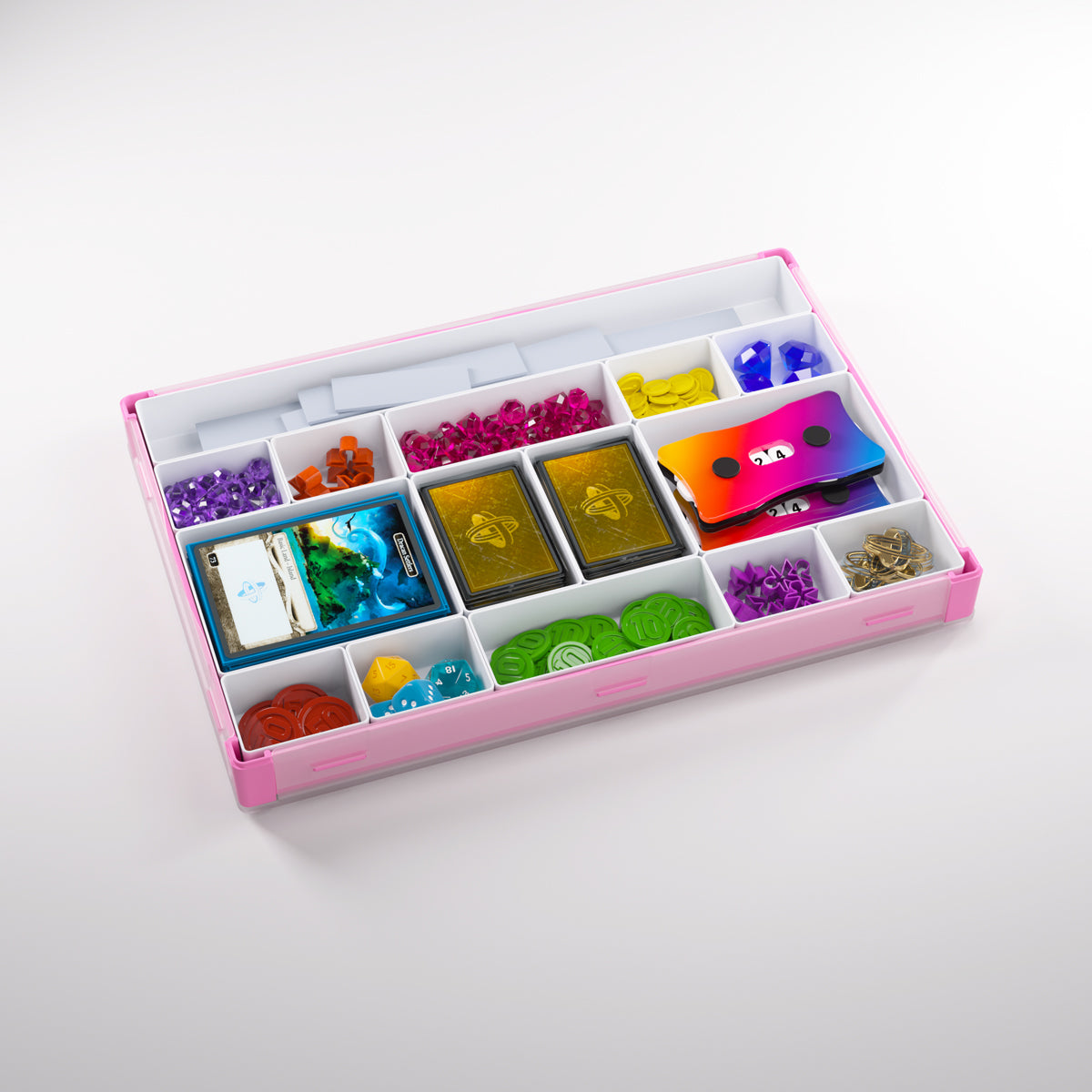 Gamegenic Token Silo XL Convertible Advanced Storage Box - Pink/White