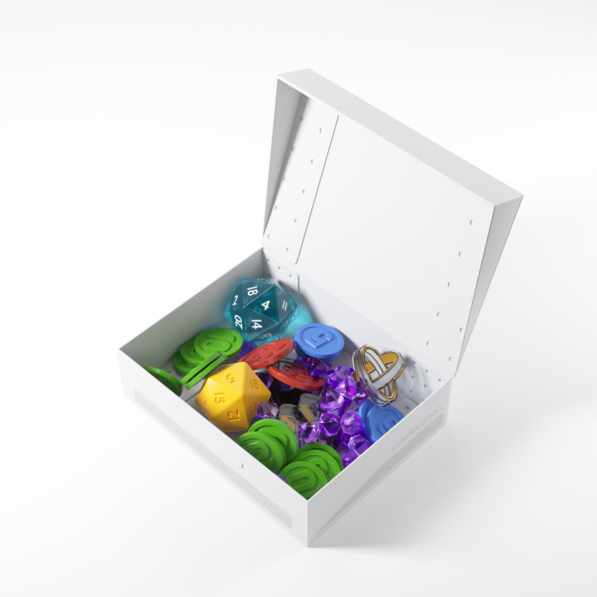 Gamegenic Token Holder Storage Box - White