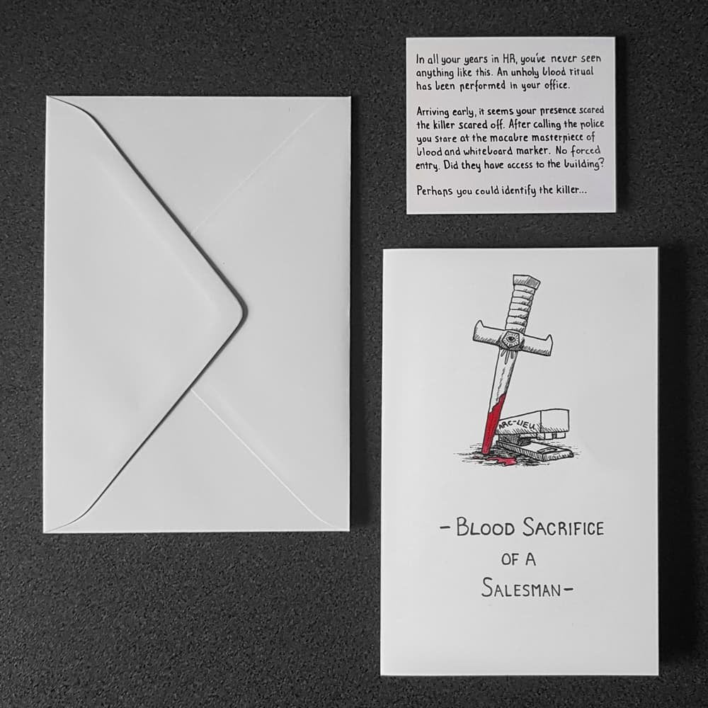 Blood Sacrifice of a Salesman (Mystery Unfolds Puzzle Card)