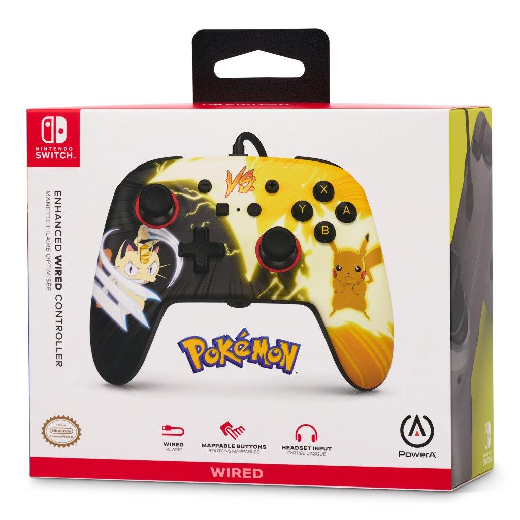 PowerA Enhanced Wired Controller for Nintendo Switch - Pokemon: Pikachu vs Meowth