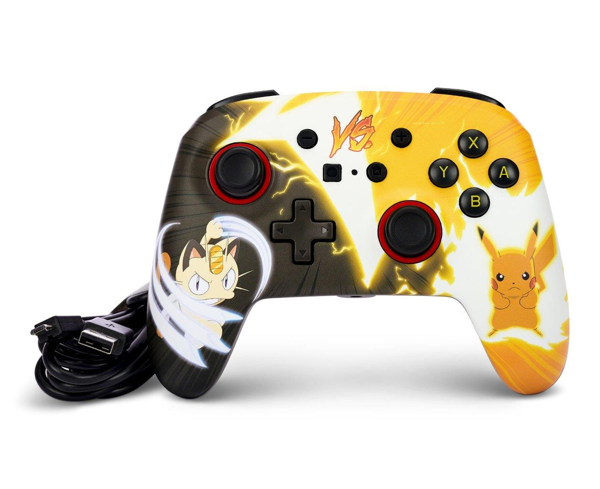 PowerA Enhanced Wired Controller for Nintendo Switch - Pokemon: Pikachu vs Meowth