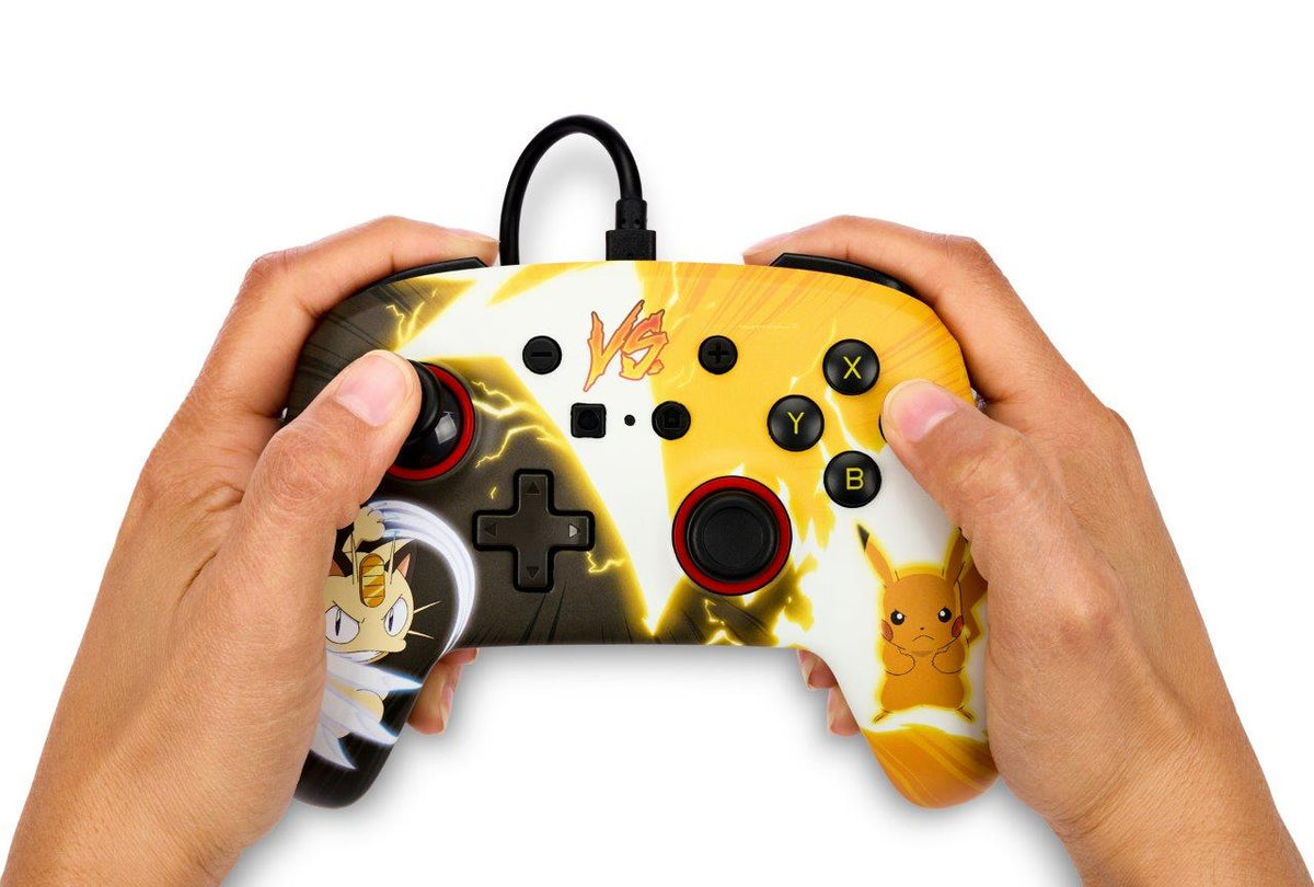 PowerA Enhanced Wired Controller for Nintendo Switch - Pokemon: Pikachu vs Meowth