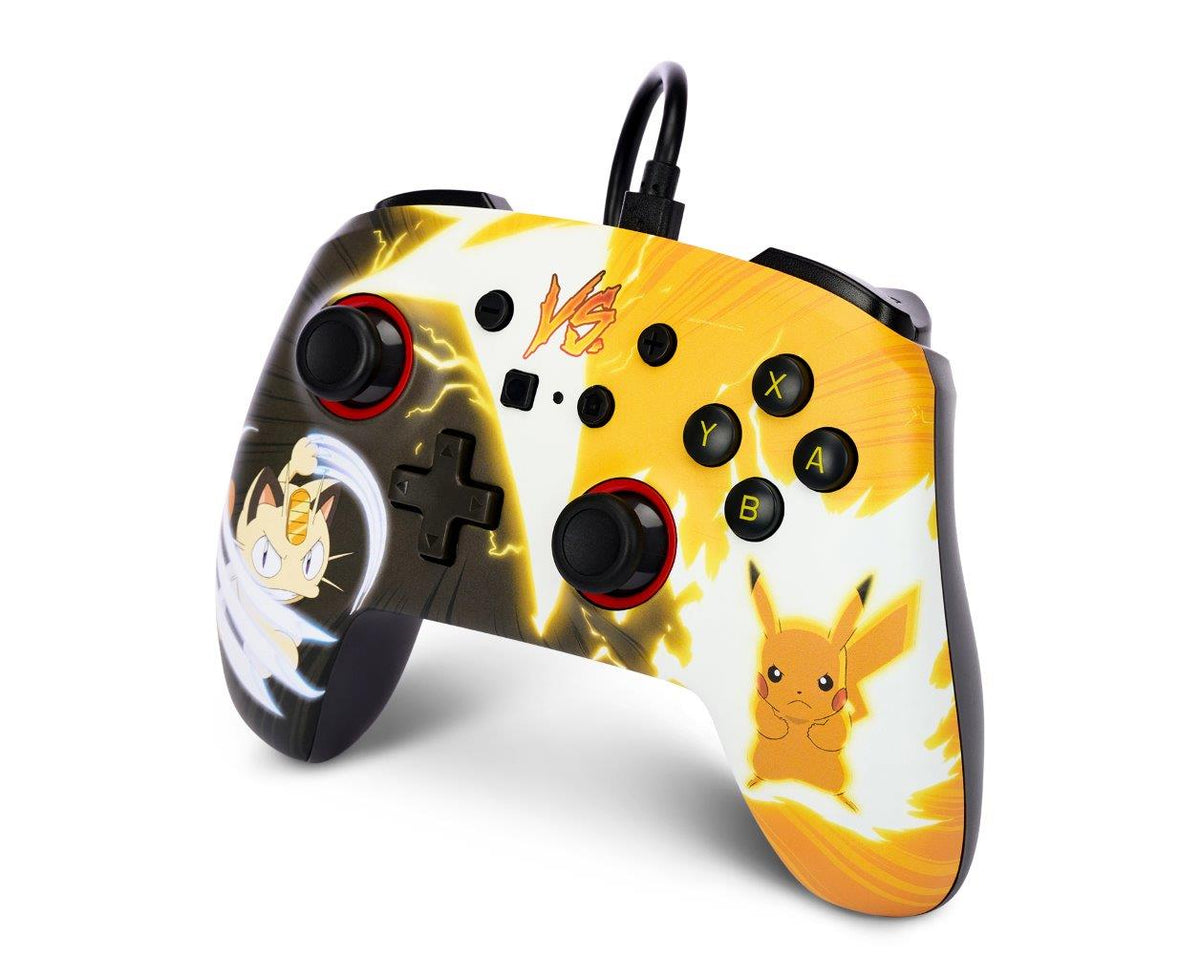 PowerA Enhanced Wired Controller for Nintendo Switch - Pokemon: Pikachu vs Meowth