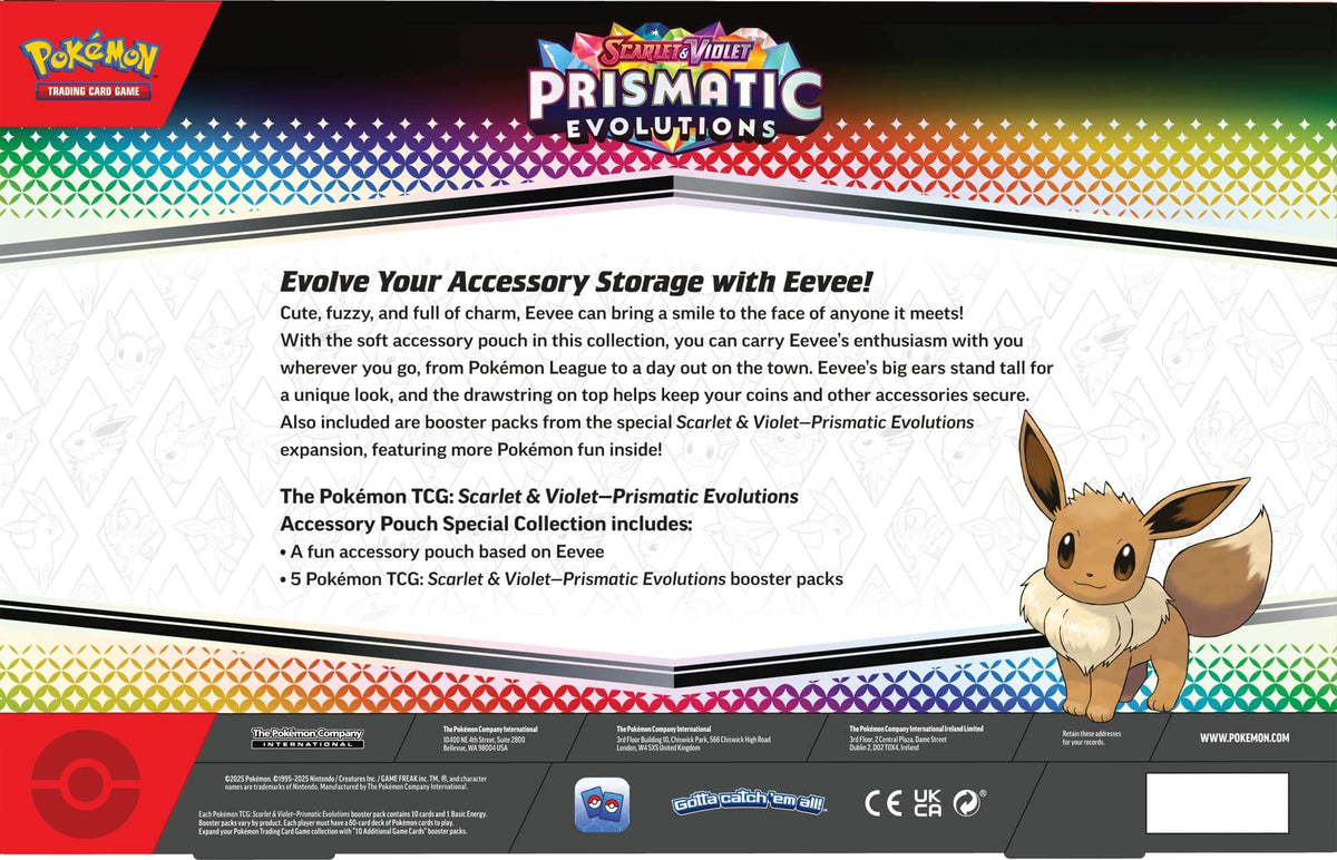 Pokemon TCG: Scarlet &amp; Violet - Prismatic Evolutions Accessory Pouch (Special Collection)