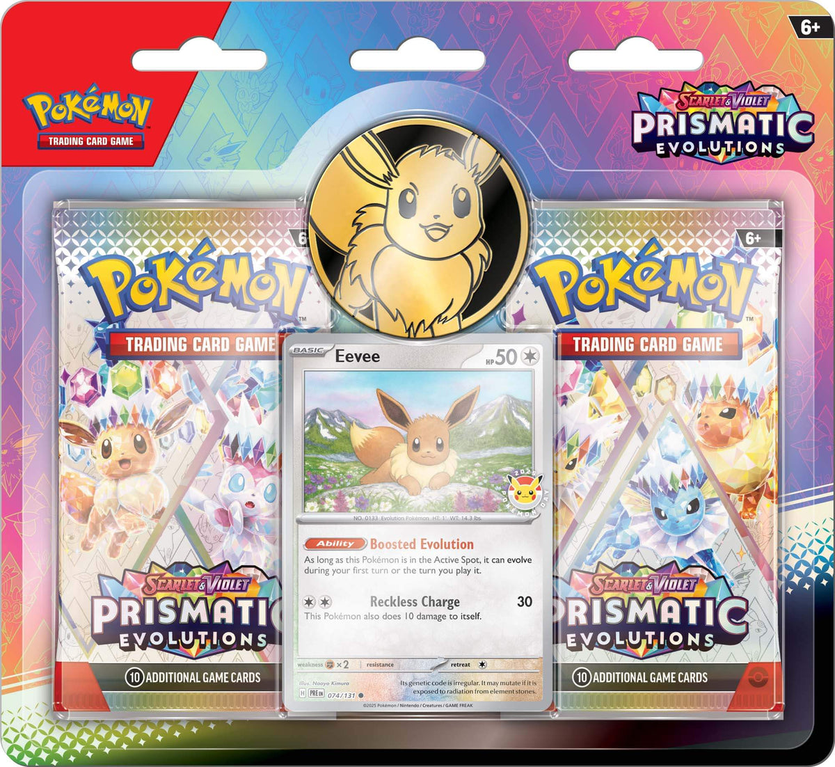 Pokemon TCG: Scarlet &amp; Violet - Prismatic Evolutions Eevee 2-Pack Booster Blister