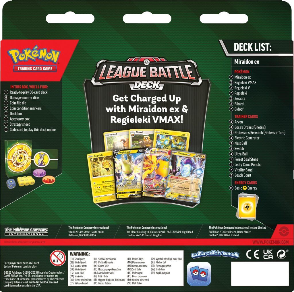 Pokemon TCG - Miraidon ex (League Battle Deck)