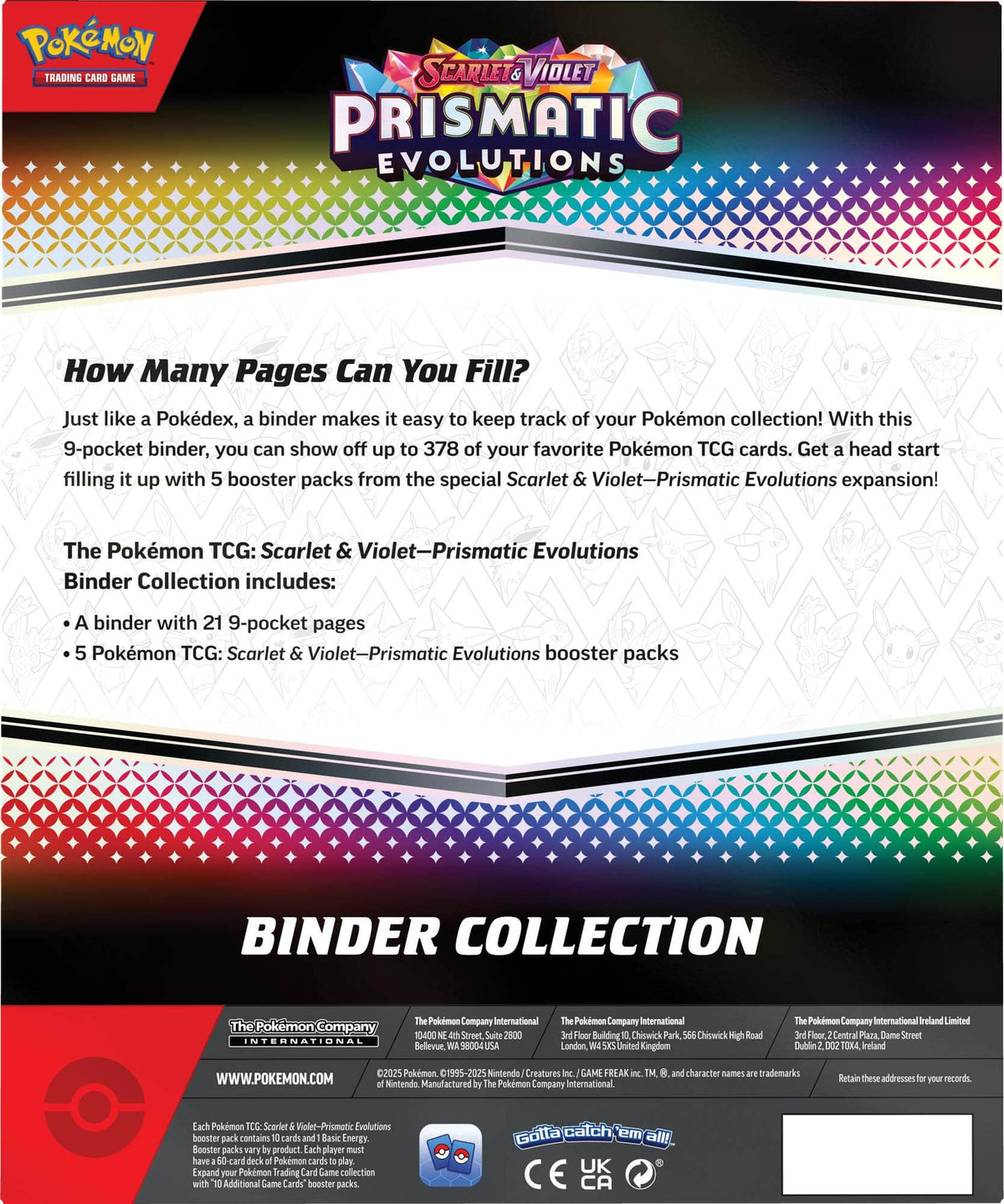 Pokémon TCG: Scarlet &amp; Violet - Prismatic Evolutions Binder Collection