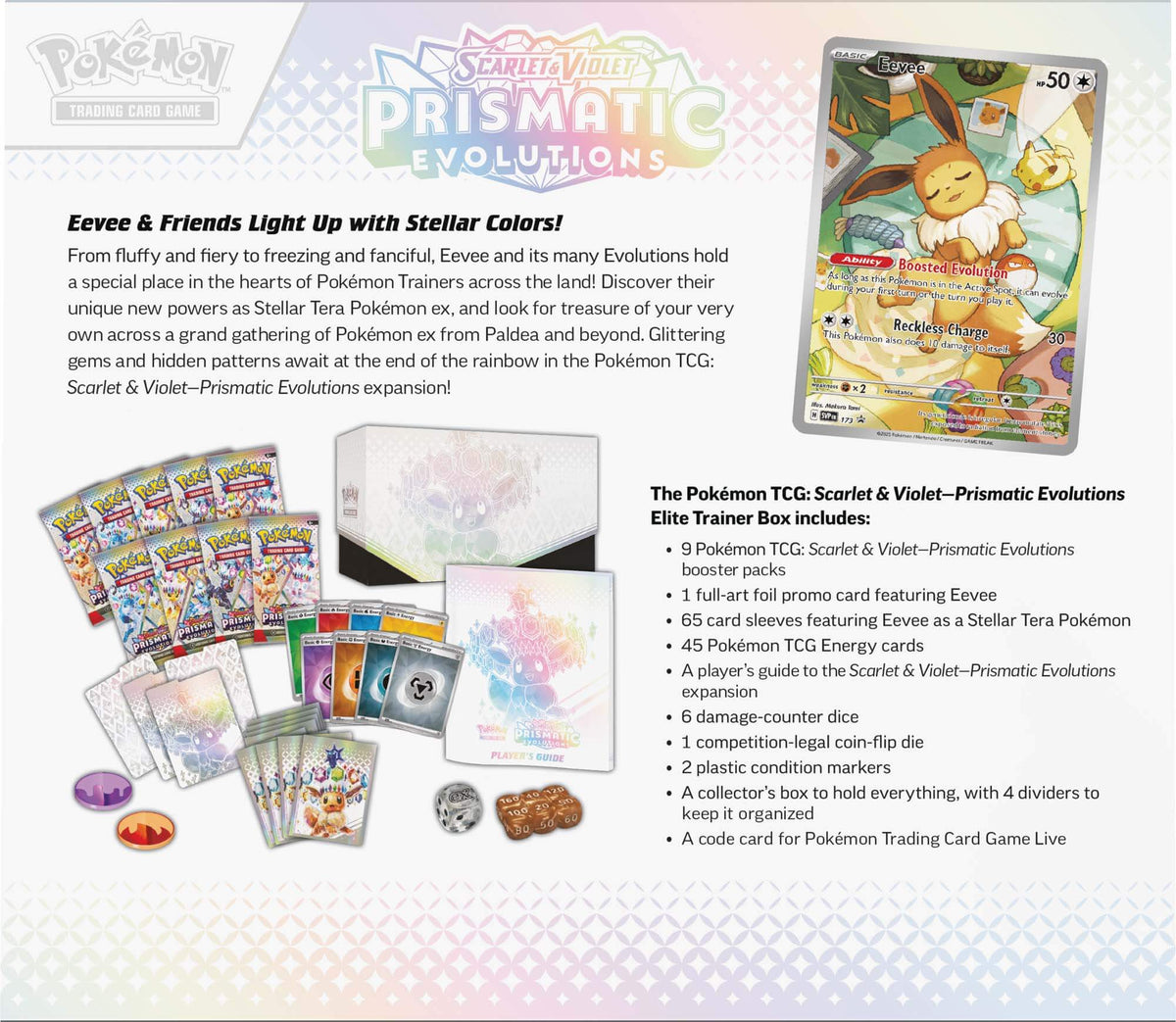 Pokemon TCG: Scarlet &amp; Violet - Prismatic Evolutions Elite Trainer Box