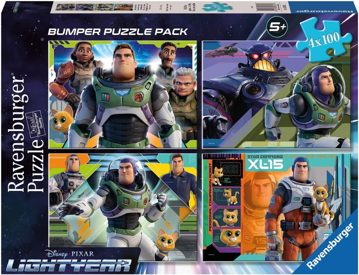 Disney Pixar Lightyear - Everything&#39;s Under Control 4x100pc Bumper Pack (Ravensburger Puzzle)