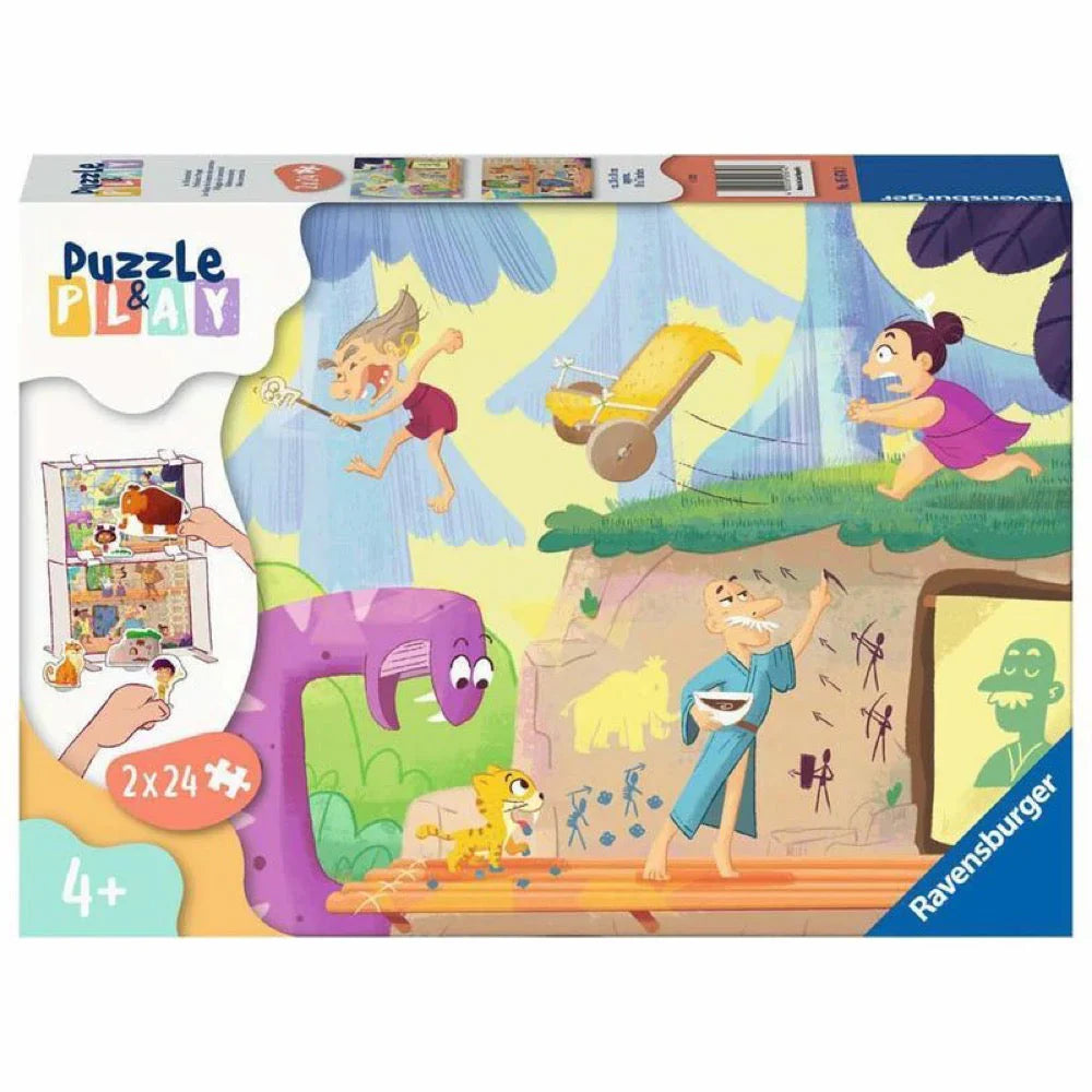 Puzzle &amp; Play Cavemen 2x24pc [Ravensburger Puzzle]