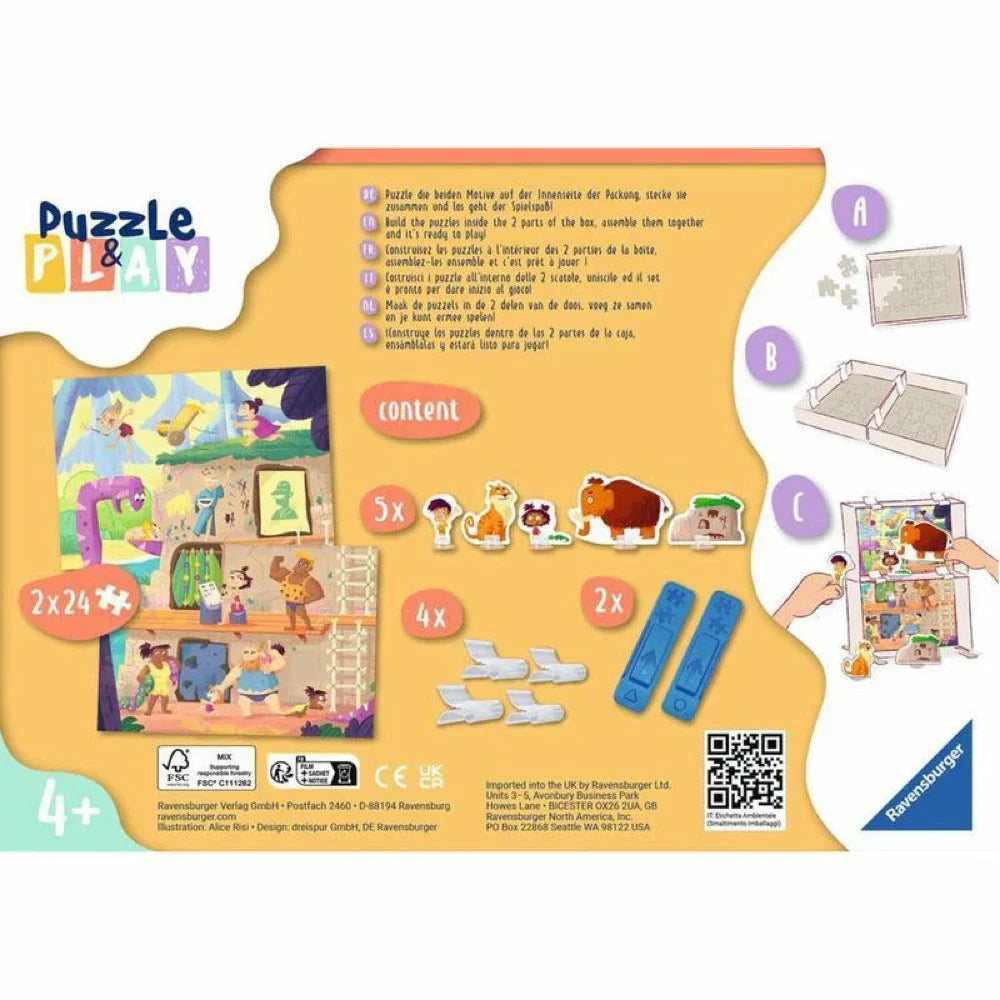Puzzle &amp; Play Cavemen 2x24pc [Ravensburger Puzzle]