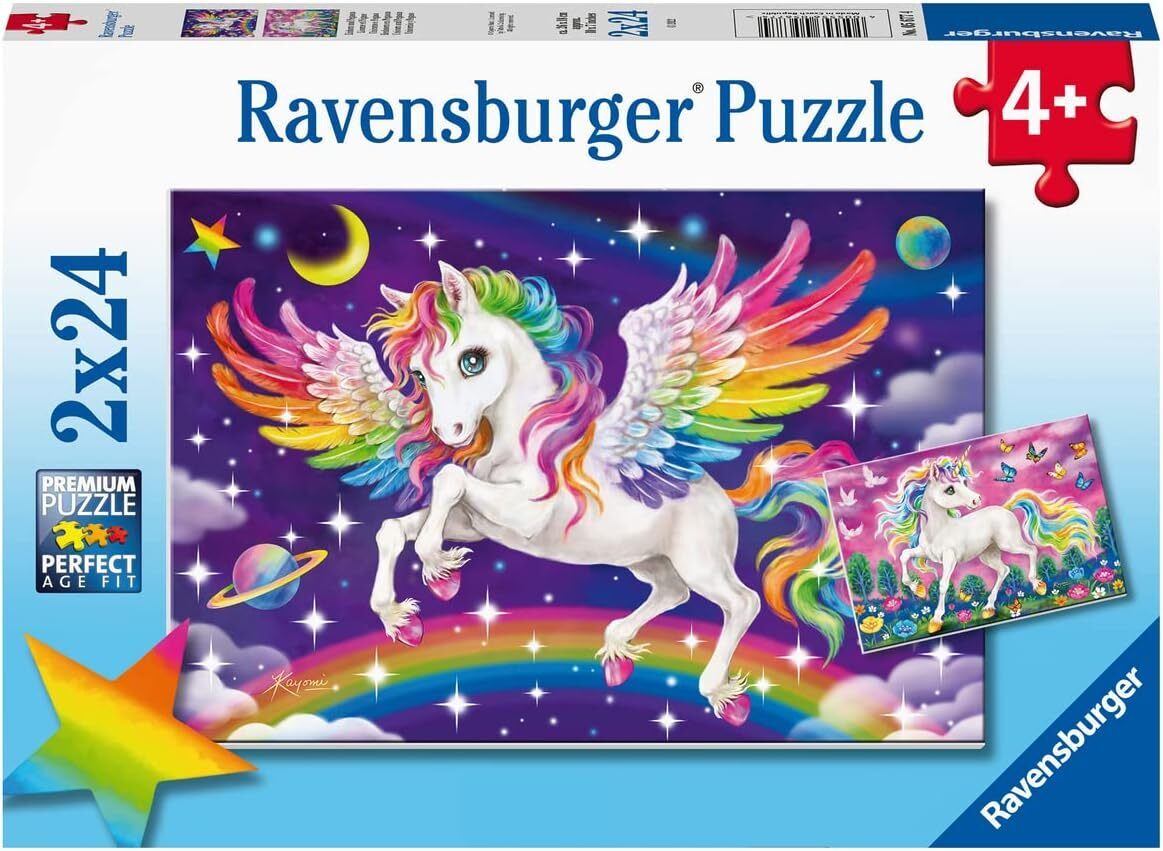 Unicorn and Pegasus 2x24pc [Ravensburger Puzzle]