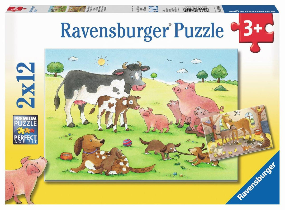 Animals Children Puzzle 2x12pc [Ravensburger Puzzle]