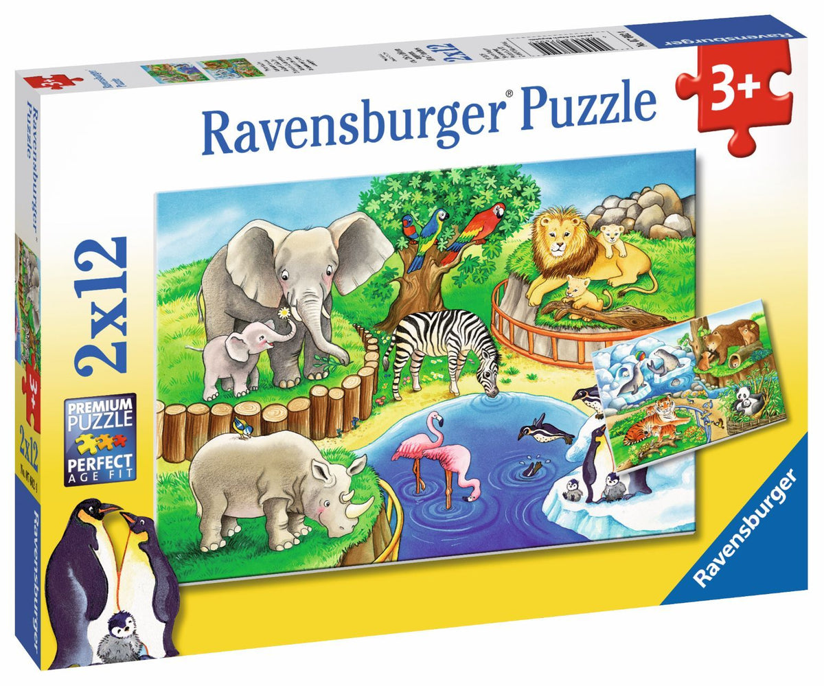 Animals in the Zoo 2x12pc [Ravensburger Puzzle]