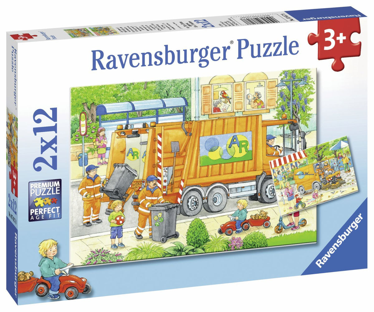 Street Cleaning Underway Puzzle 2X12pc (Ravensburger Puzzle)