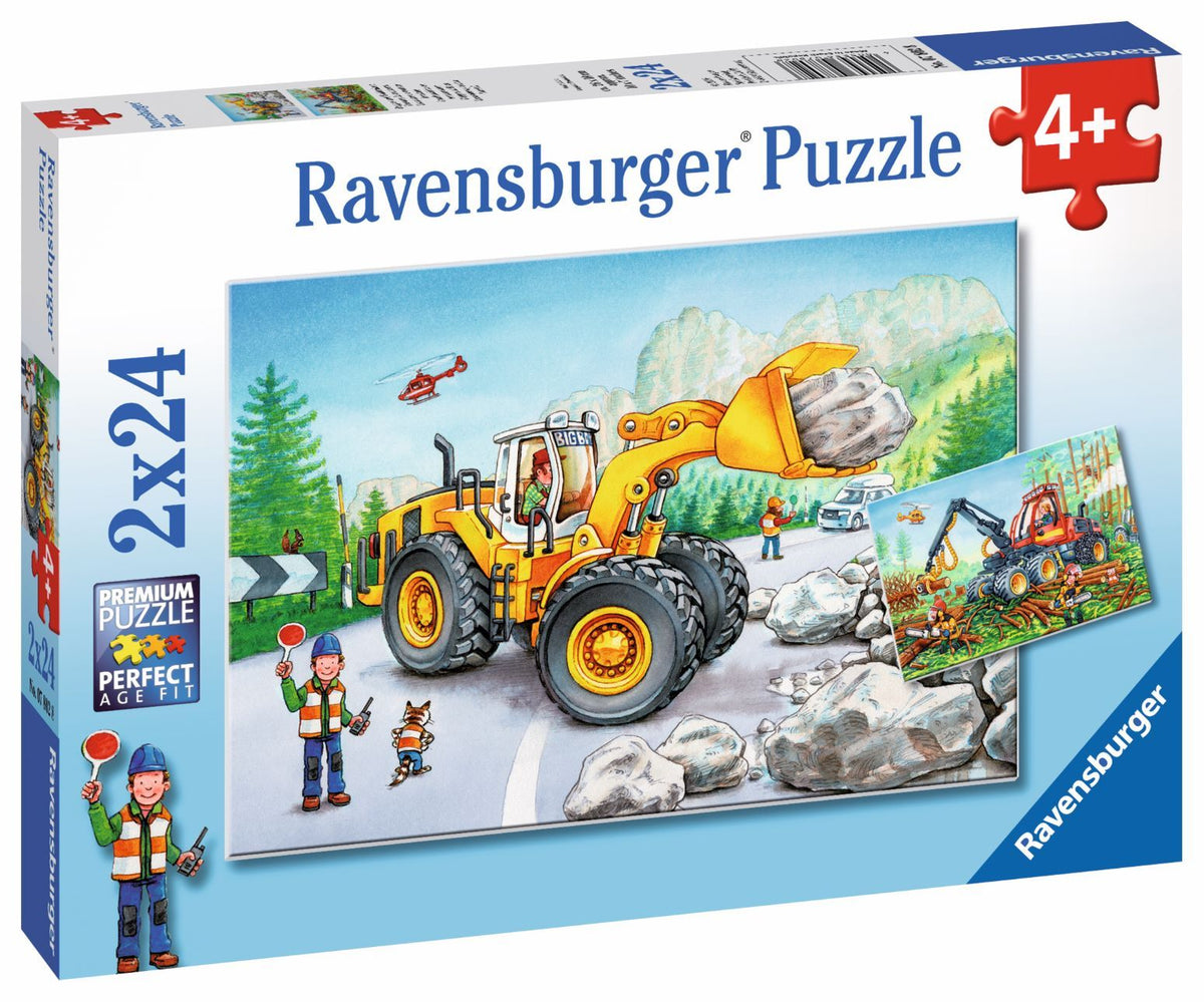 Diggers at Work 2x24pc [Ravensburger Puzzle]