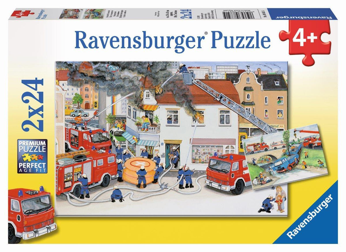 Busy Fire Brigade 2x24pc [Ravensburger Puzzle]