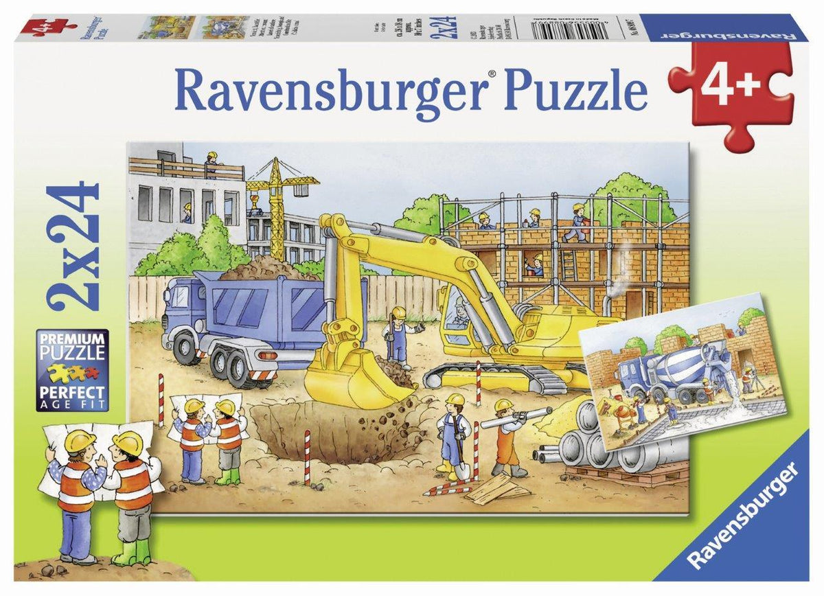 Construction Site Puzzle 2X12pc (Ravensburger Puzzle)