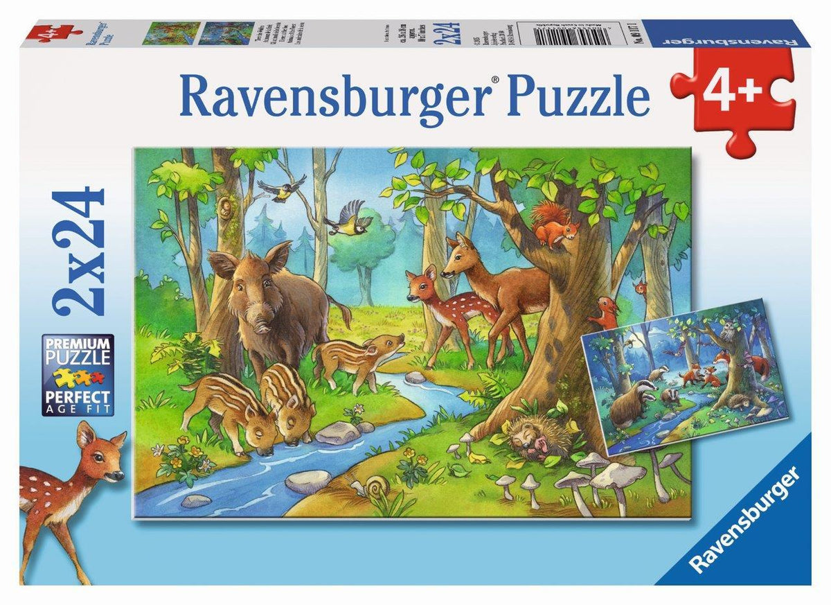 Cute Forest Animals Puzzle 2x24pc [Ravensburger Puzzle]