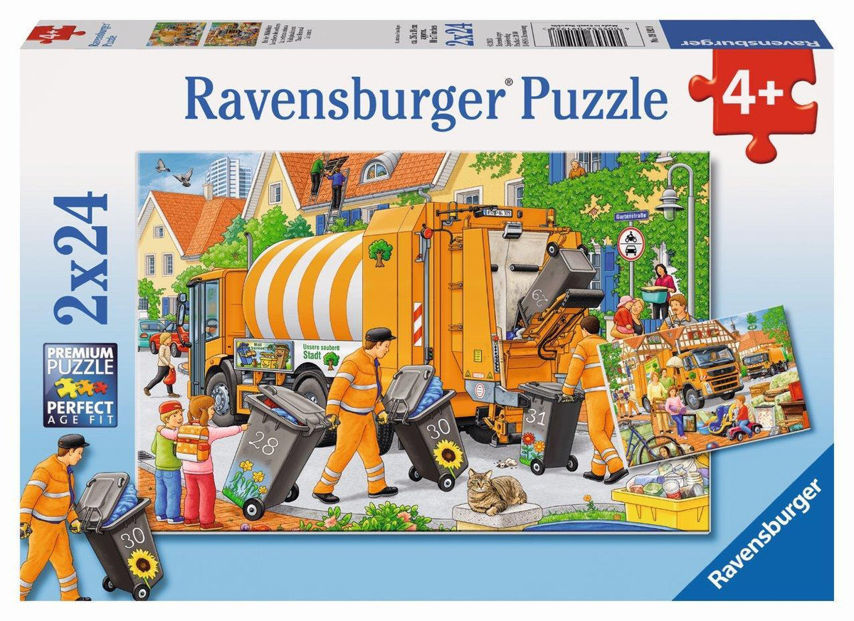 Trash Removal Puzzle 2x24pc [Ravensburger Puzzle]