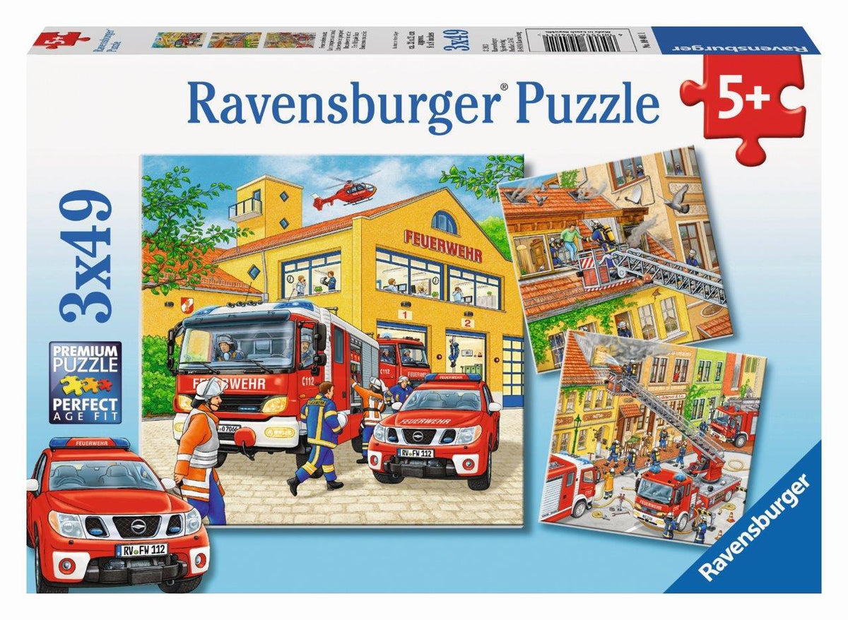 Fire Brigade Run Puzzle 3X49pc (Ravensburger Puzzle)