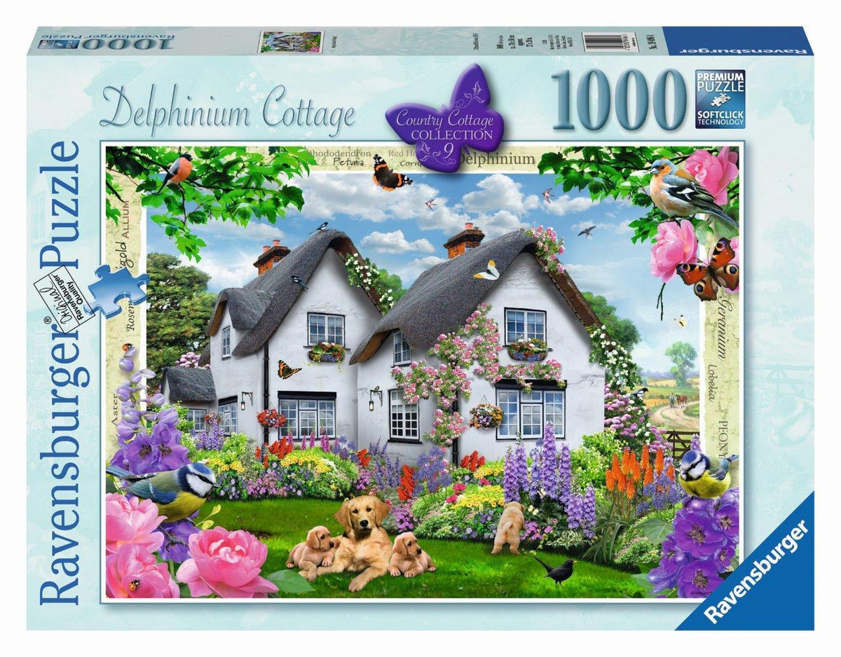 Delphinium Country Cottage 1000pc [Ravensburger Puzzle]