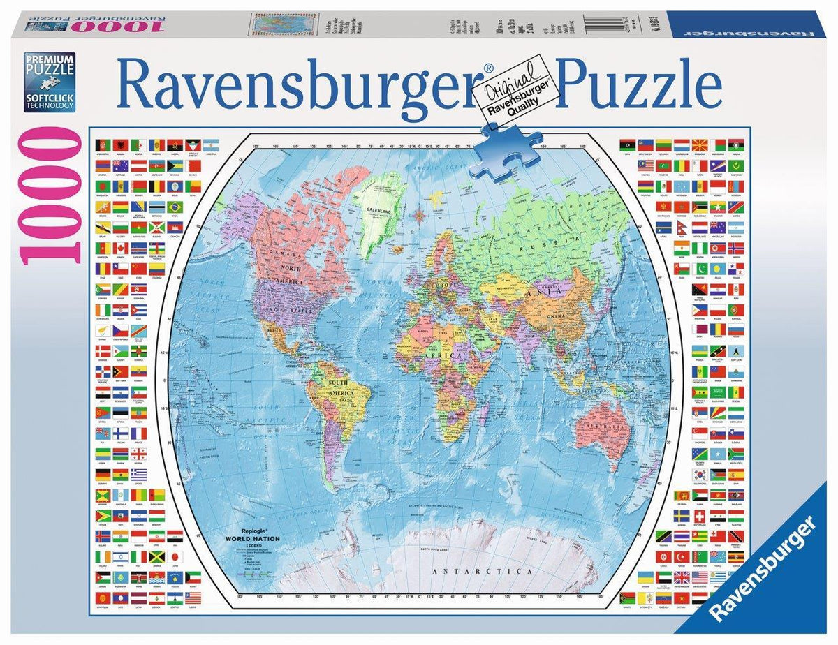 Political World Map 1000pc [Ravensburger Puzzle]
