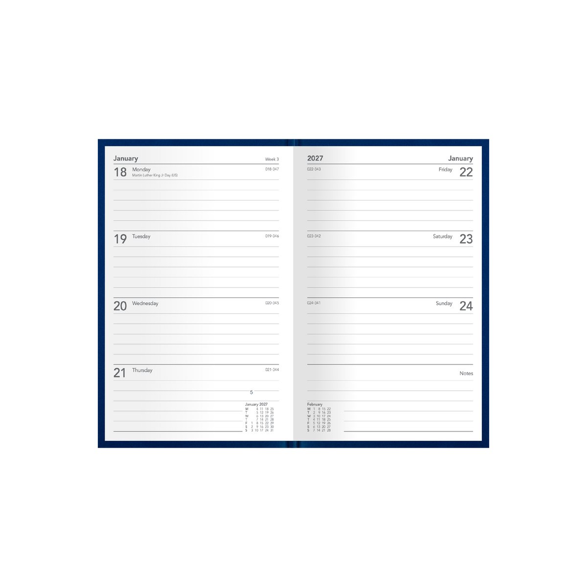 Collins 2027 Calendar Year Diary - Silhouette S6700 B7R WTV Purple