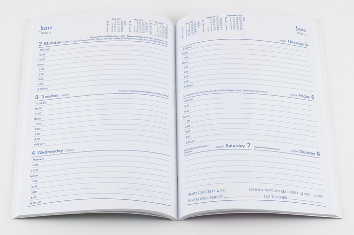 Collins Colplan 2025 Calendar Year Diary - School SC37 A5 WTV