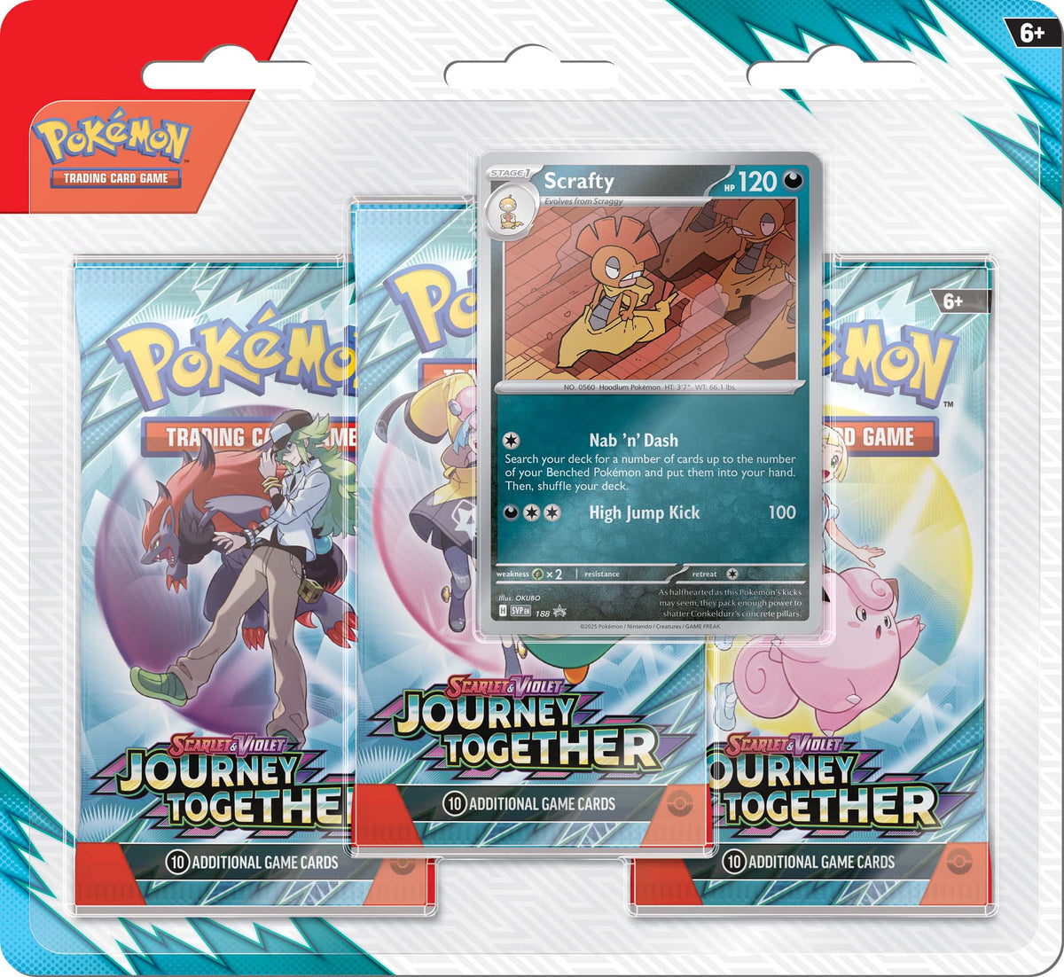 Pokemon TCG: Scarlet &amp; Violet- Journey Together (Three Booster Blister Pack)