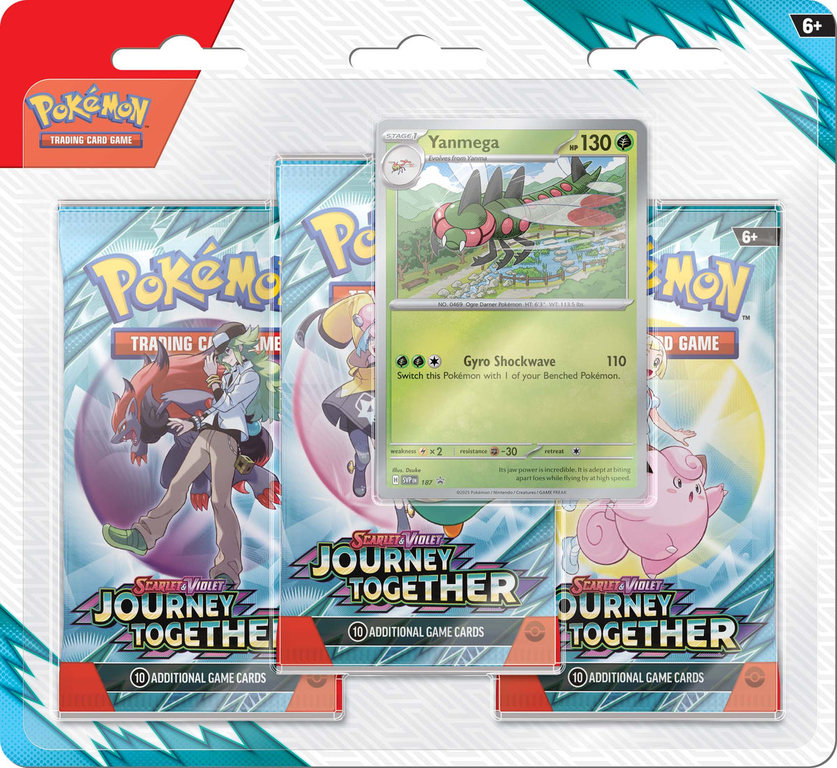 Pokemon TCG: Scarlet &amp; Violet- Journey Together (Three Booster Blister Pack)