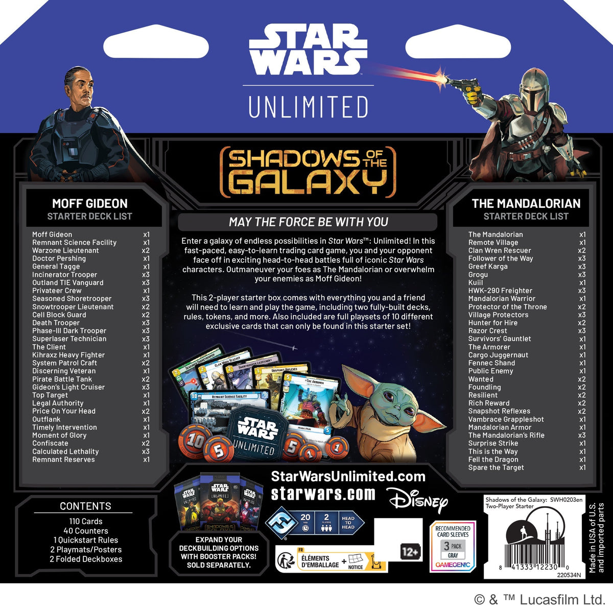 Star Wars Unlimited: Shadows of the Galaxy - Two-Player Starter Decks