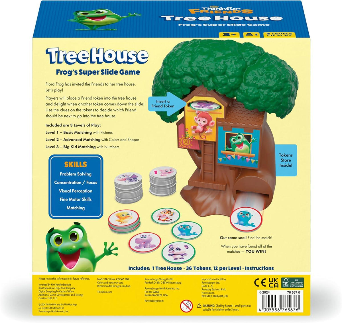 ThinkFun Friends: Tree House - Frog's Super Slide Game