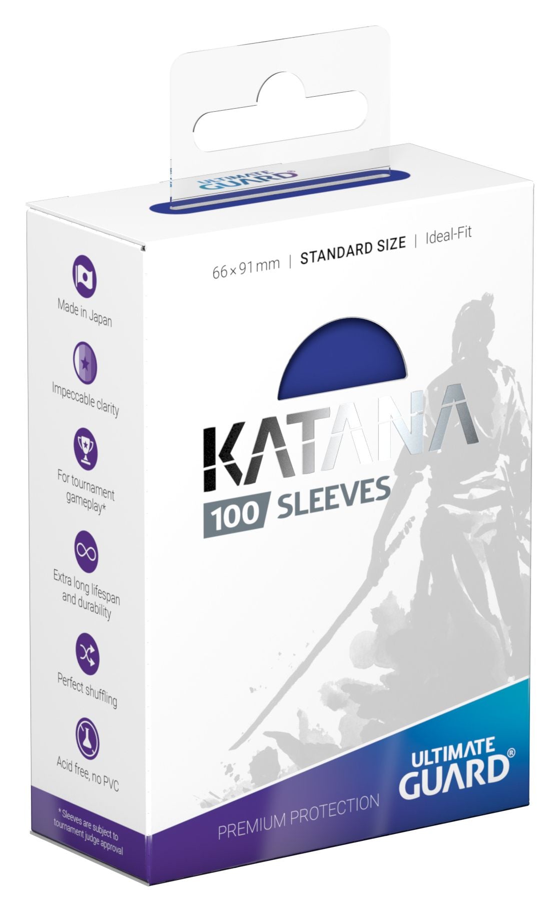 Ultimate Guard Katana Sleeves - Blue - Standard-Size (100 Sleeves)