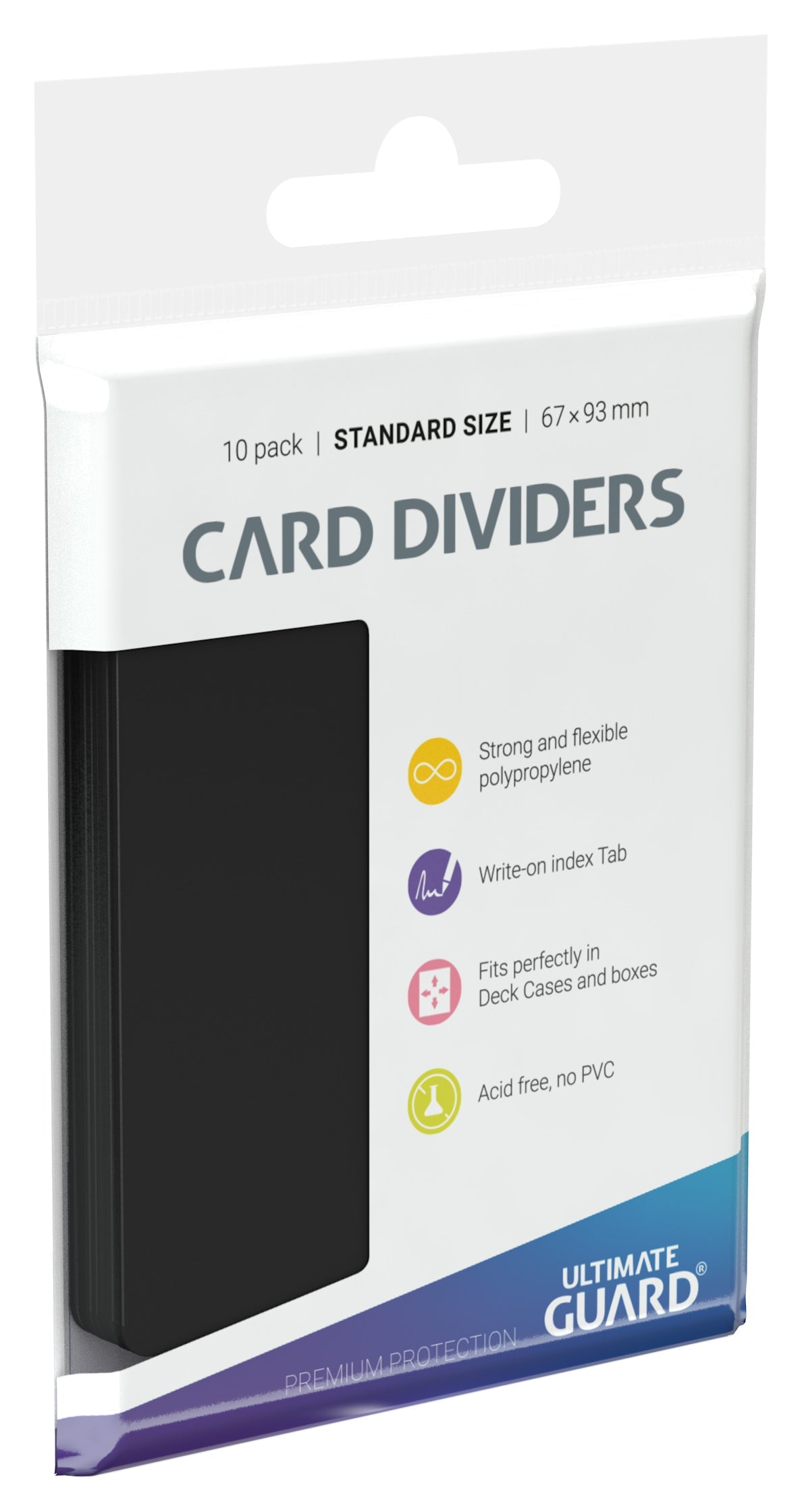 Ultimate Guard Card Dividers - Black - Standard-Size (10)