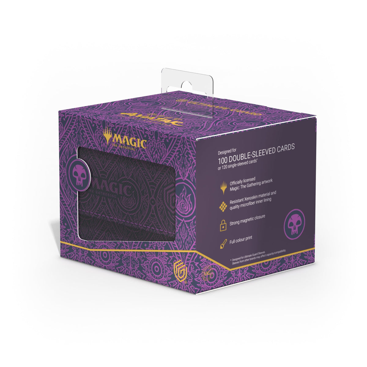 Ultimate Guard: XenoSkin Sidewinder 100+ Deck Box - Mana Symbol: Black (MTG: Avatar)